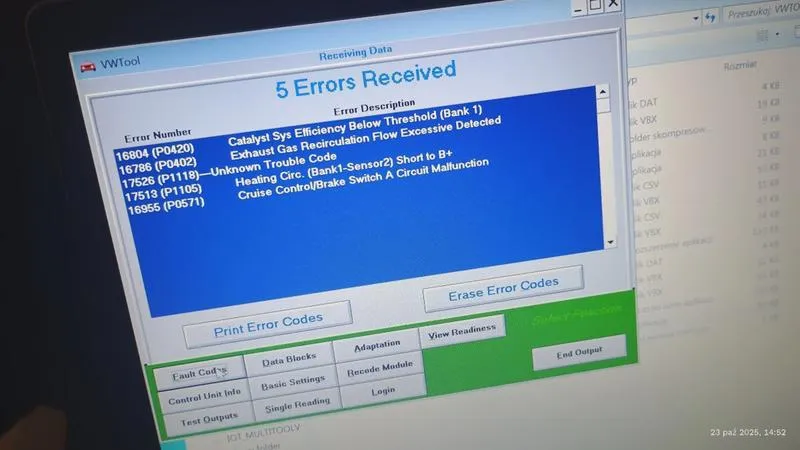 Diagnoza błędu P0420