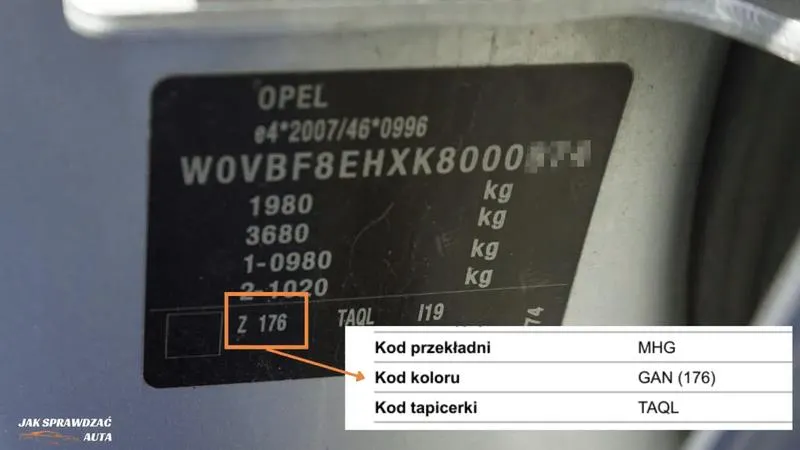 Kod lakieru